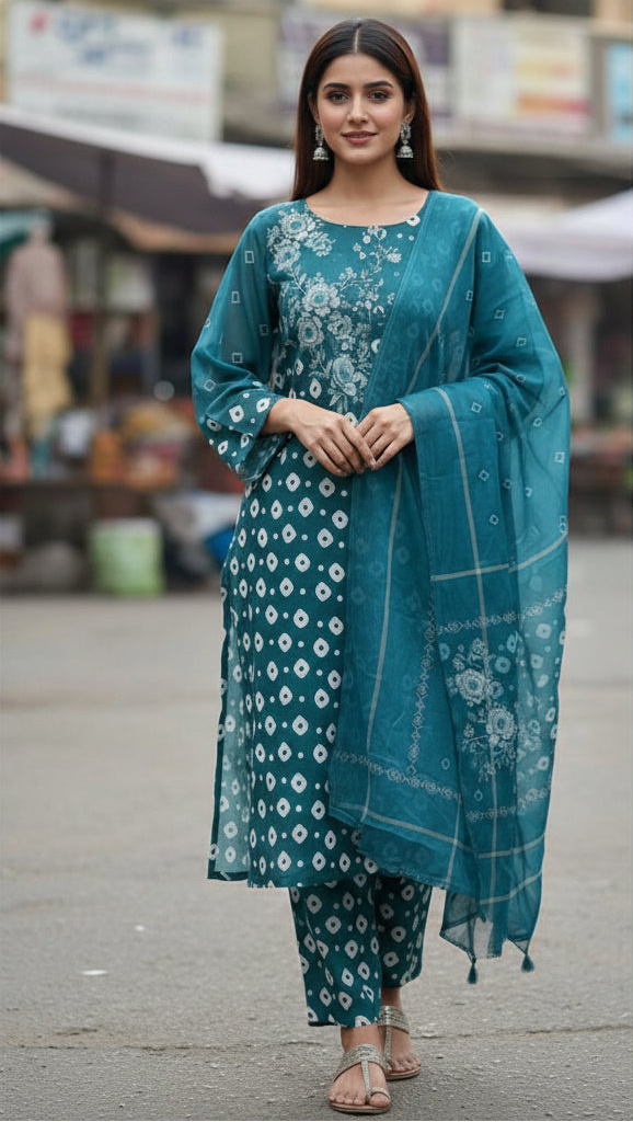 3 Pcs Bonanza Original Summer 2026 Ocean Star Digital Printed Lawn Suit - Unstitched