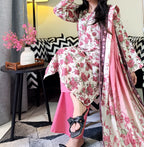 Zaman Pure Lawn Summer Collection – Blushing Bloom Stitched 3Pc Suit