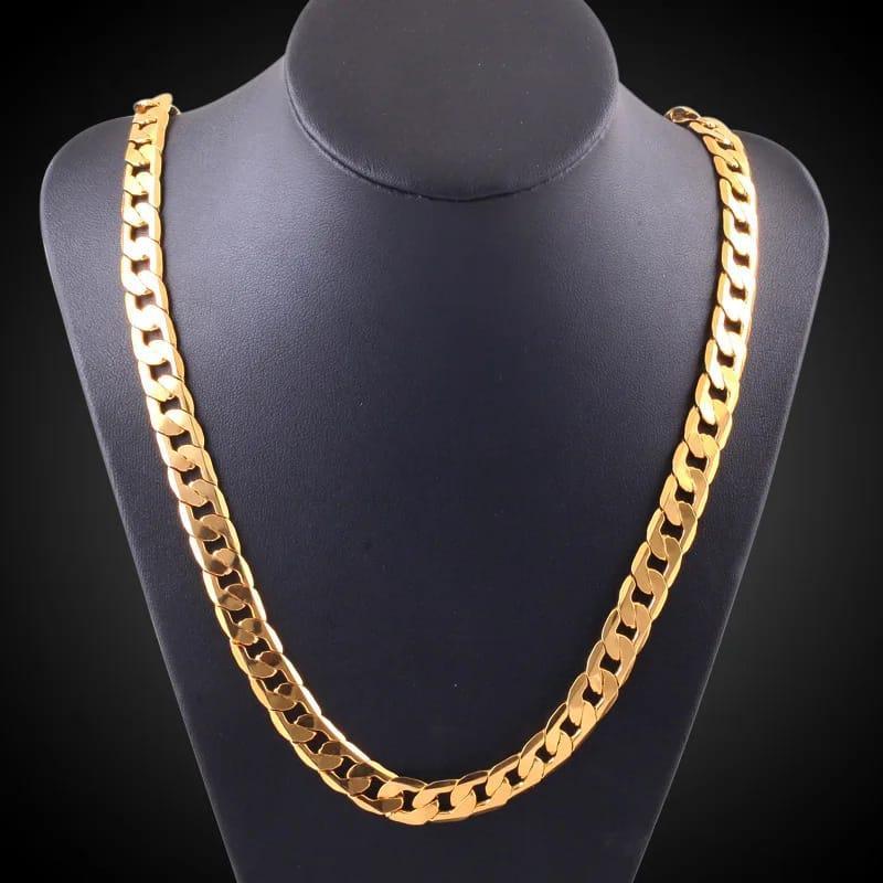 12mm Steel Cuban Link Chain Necklace for Men – Heavy, Bold & Water-Resistant