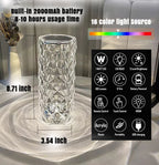 16-Color Rechargeable Diamond Rose Crystal Touch Lamp (Copy)