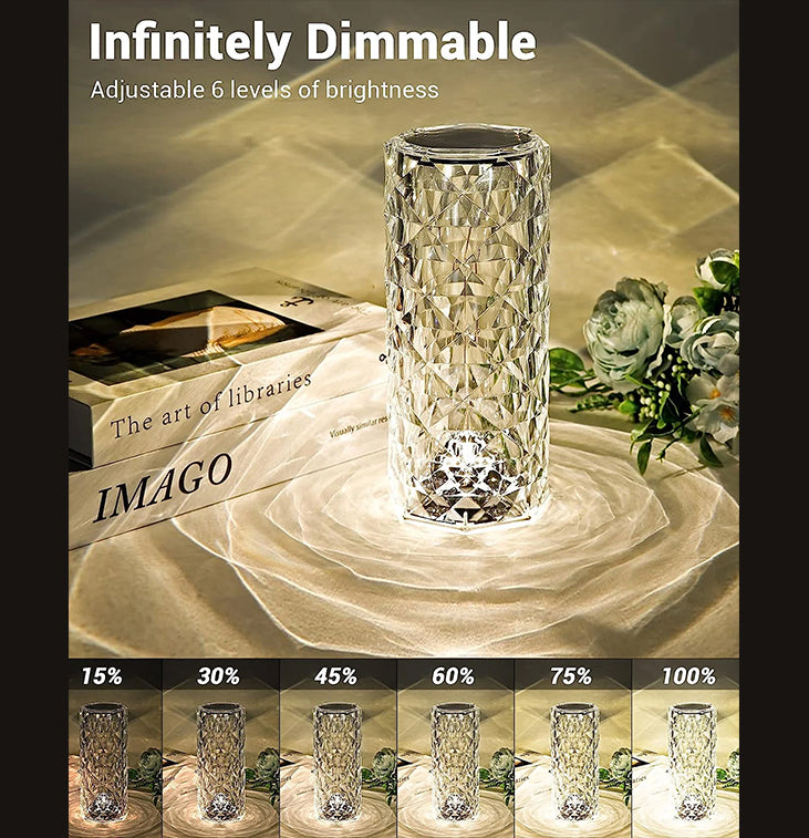 16-Color Rechargeable Diamond Rose Crystal Touch Lamp (Copy)