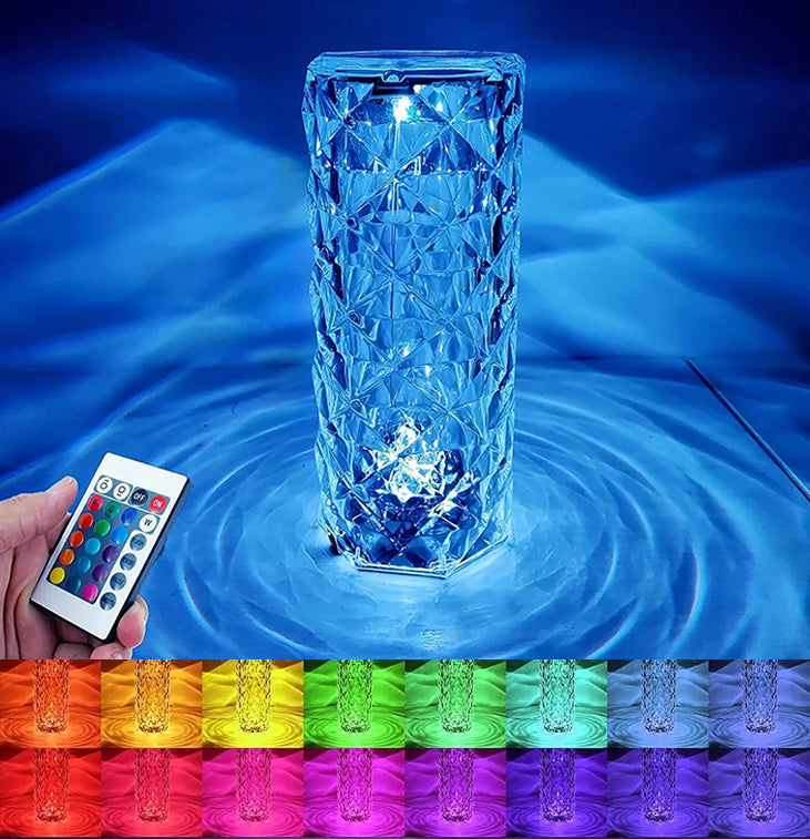 16-Color Rechargeable Diamond Rose Crystal Touch Lamp (Copy)
