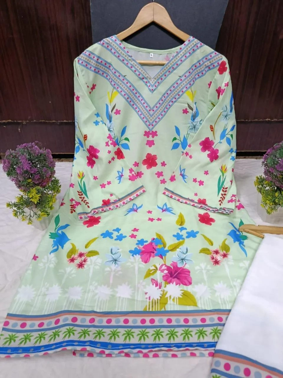 2 Pcs Urban Bloom – Women’s Stitched Swiss Lawn Digital Printed Cord Set