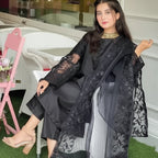 3 Pcs Nooreen Women’s Organza Embroidered Stitched Suit with Embroidered Dupatta