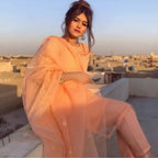 3 Pcs Nooreen Women’s Organza Embroidered Stitched Suit with Embroidered Dupatta