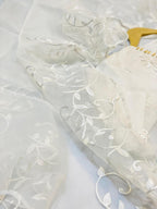 3 Pcs Nooreva Women’s Fancy Organza Embroidered Stitched Suit