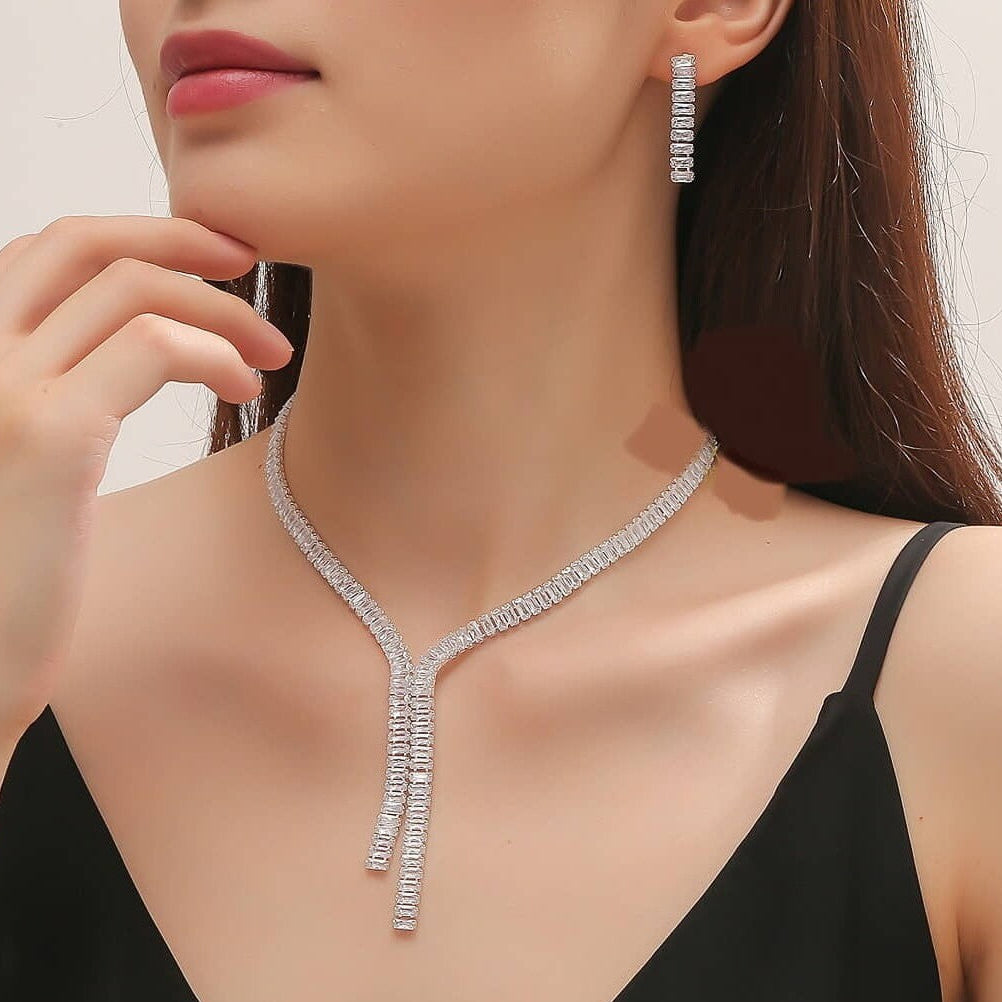 Radiant Elegance Zircon Bridal Set