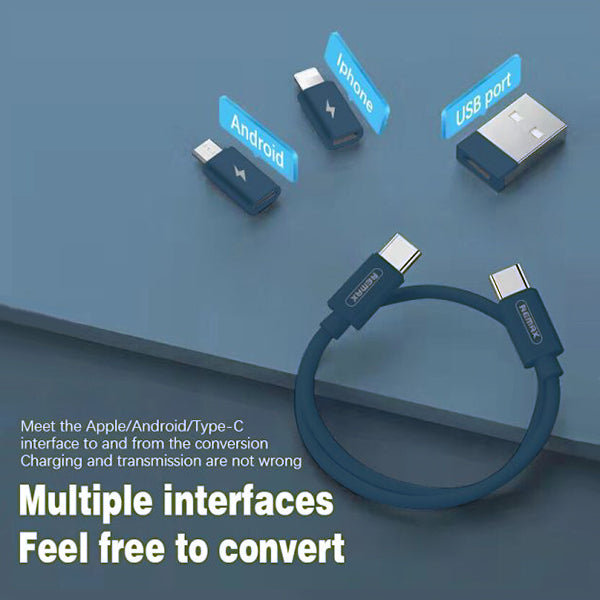 5-in-1 Round Multi USB Charging Adapter Cable Kit 60W