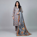Zaman Pure Lawn Summer Collection – Silver Bloom Stitched 3Pc Suit