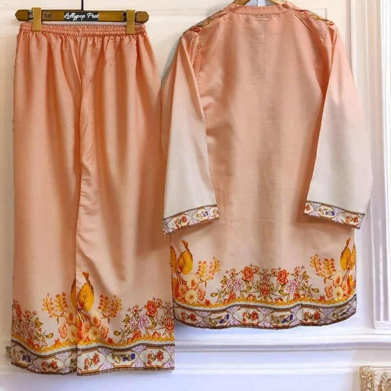 Blossom Pink – 2 Pc Women’s Stitched Swiss Lawn Floral Co-Ord Set