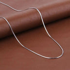 Boys' Minimalist Silver Plain Chain – 55 cm