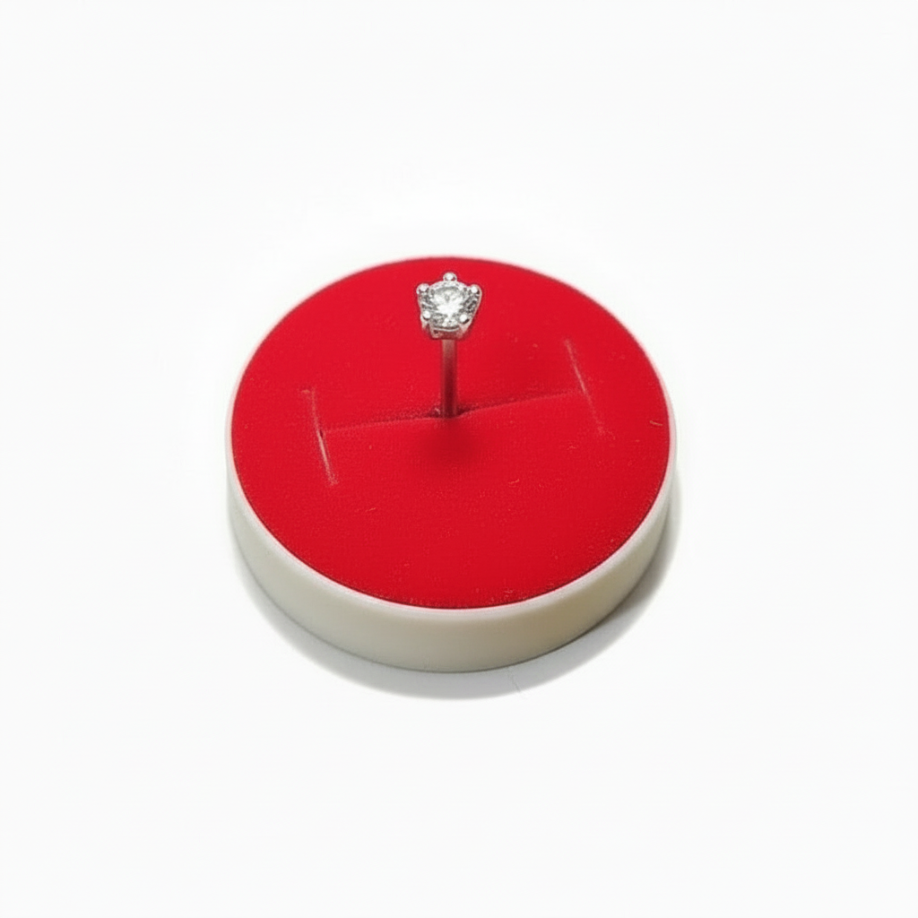 Elegant S925 Chandi Zircon Nose Pin – Minimal & Timeless (22K Size Zero)