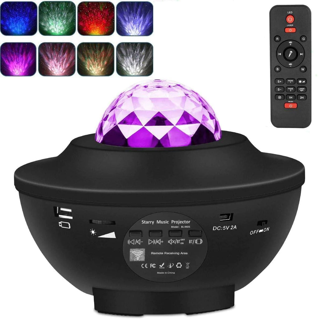 GalaxyWave Star & Ocean Light Projector with Bluetooth Speaker – App & Remote Control Night Lamp