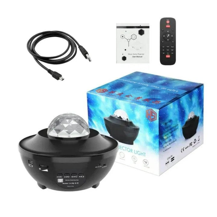 GalaxyWave Star & Ocean Light Projector with Bluetooth Speaker – App & Remote Control Night Lamp