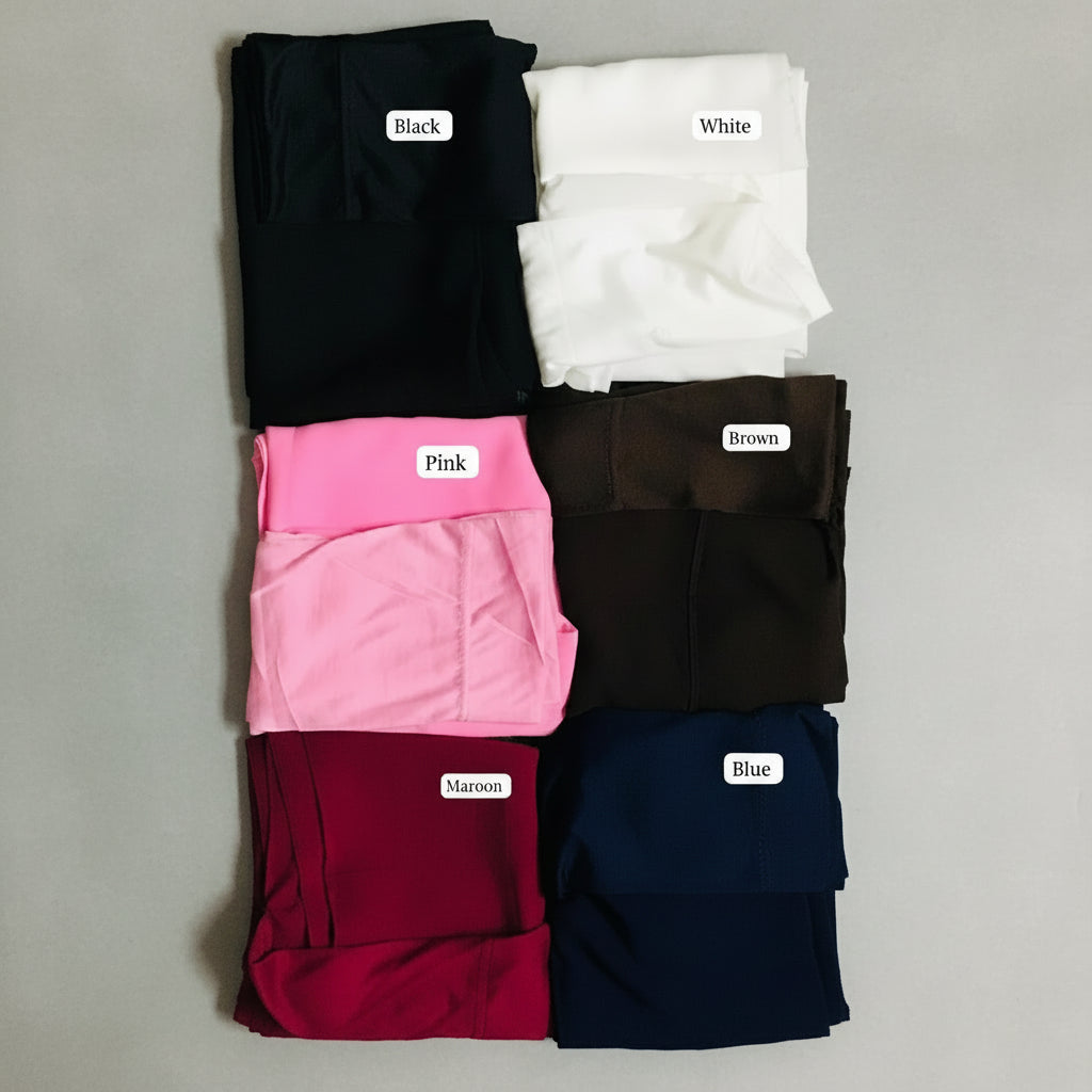 Georgette Plain Single Loop Instant Hijab – Easy Wear 2-in-1 with Attached Cap