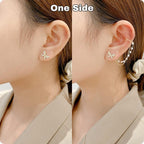 Golden Aura Chain Drop Earrings