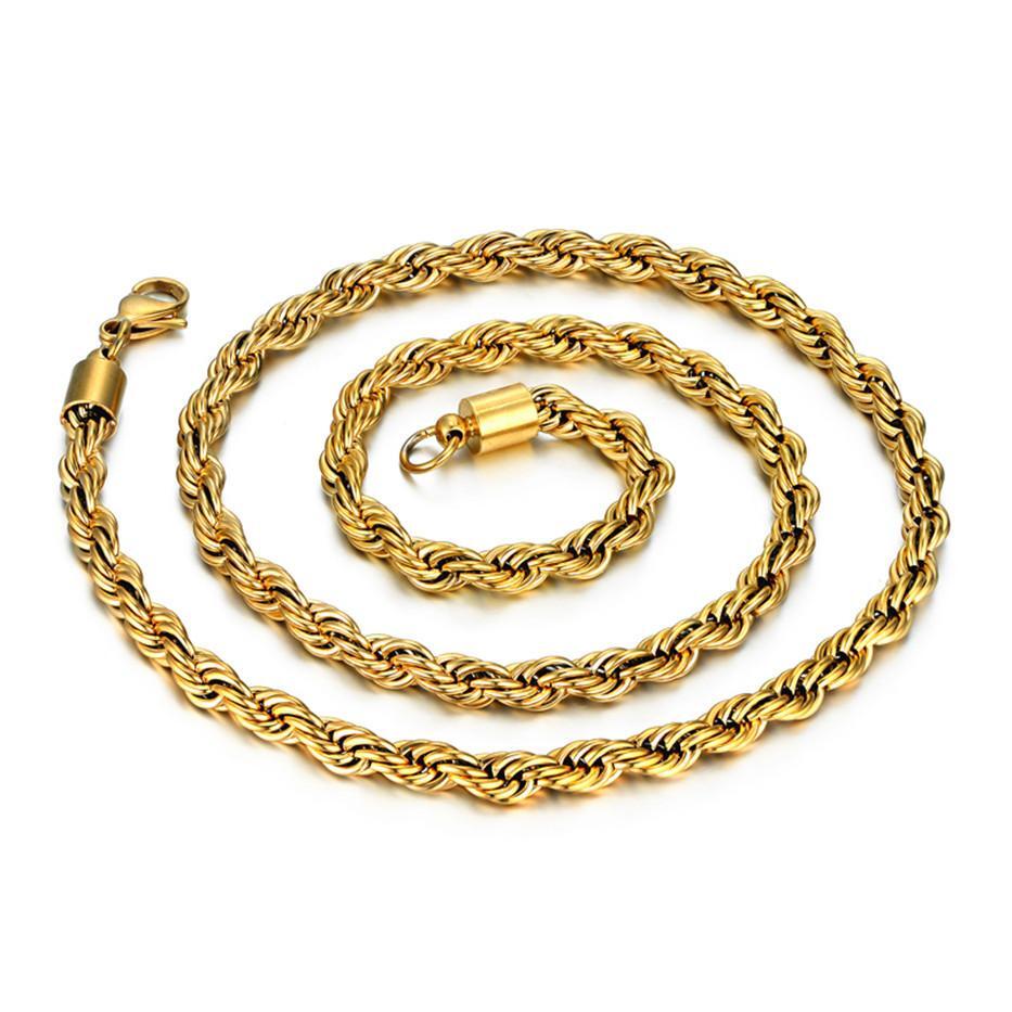 Golden Twist Luxe Rope Chain Necklace