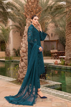 Maria Bloom Elite – Luxury Embroidered Cotton Organza 3pcs Unstitched Suit