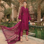 Maria Bloom Elite – Luxury Embroidered Cotton Organza 3pcs Unstitched Suit