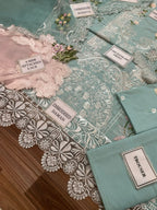 Noor-e-Elaf – Premium Chikankari 3-Piece Unstitched Cotton Organza Suit