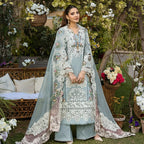 Noor-e-Elaf – Premium Chikankari 3-Piece Unstitched Cotton Organza Suit
