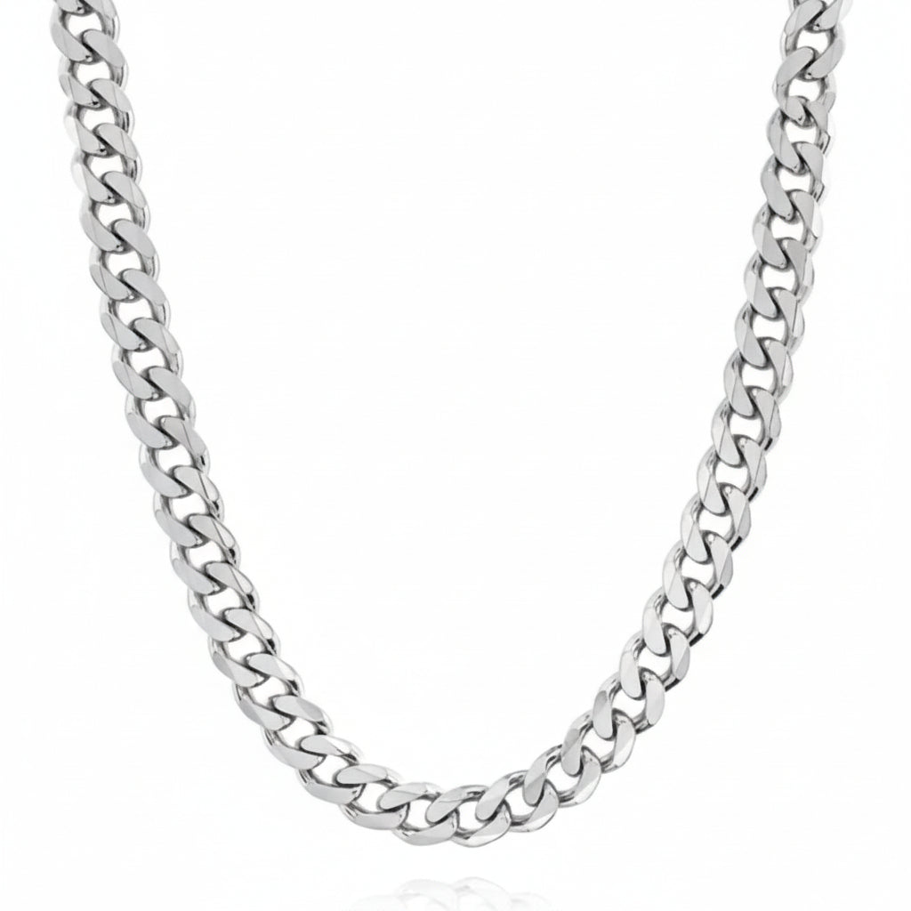 Pack of 2 Stainless Steel Cuban Thin Italian Neck Chains for Men and Boys – Gold &amp; Silver