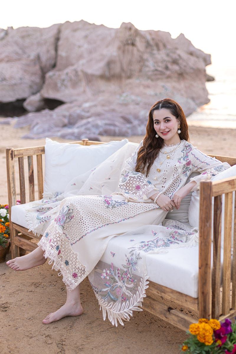 Qalamkar Noor-e-Chikankari – Luxury Lawn Embroidered 3pc Unstitched Suit