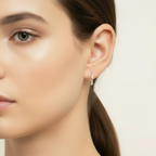 S925 Sterling Silver Italian Ball Hoop Earrings – 8mm Minimal Classic Hoops