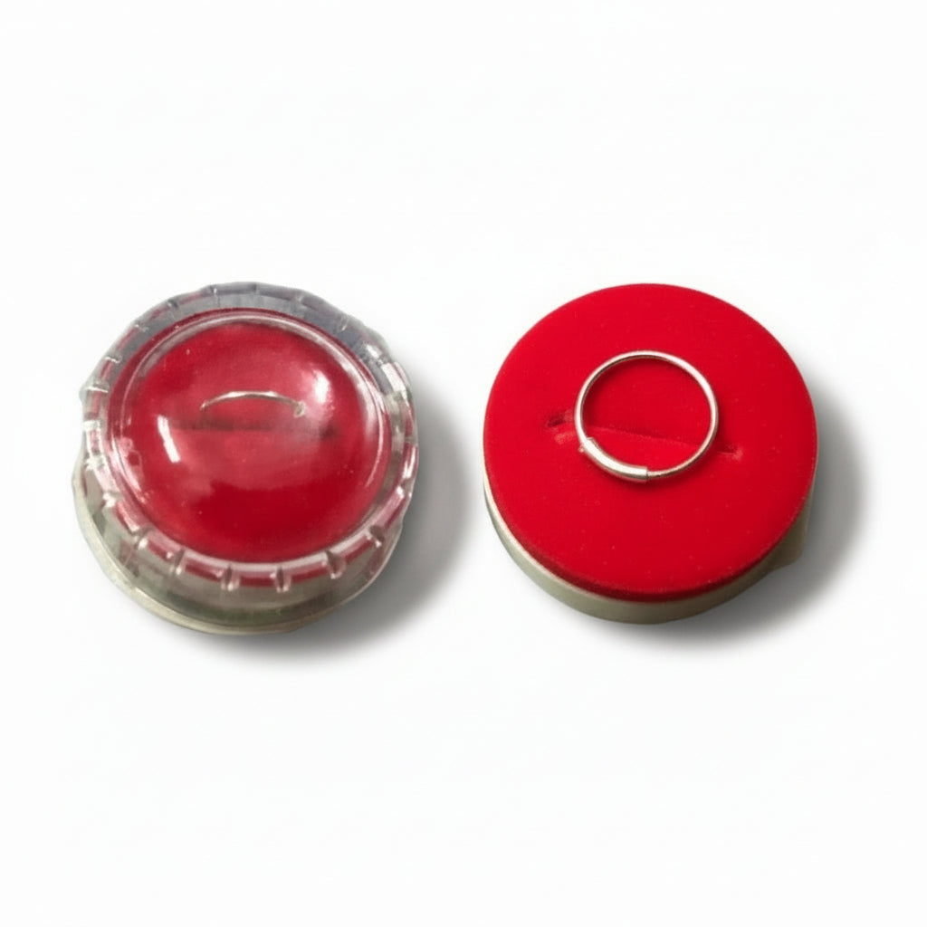 S925 Sterling Silver Plain Nose Ring - 22K Size Zero Adjustable