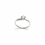 S925 Sterling Silver Zircon Studded Nose Ring - 22K Size Zero Adjustable
