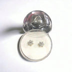 S925 Sterling Silver Flower Zircon Ear Studs