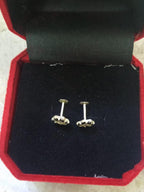 S925 Sterling Silver Flower Zircon Ear Studs