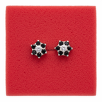 S925 Sterling Silver Flower Zircon Ear Studs
