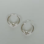 S925 Sterling Silver Italian Ball Hoop Earrings – 8mm Minimal Classic Hoops