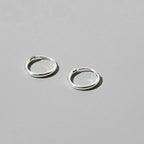 S925 Sterling Silver Plain Hoop Earrings – 10mm Minimal Classic Hoops