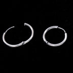 S925 Sterling Silver Plain Hoop Earrings – 10mm Minimal Classic Hoops