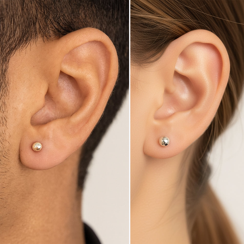 S925 Sterling Silver Round Ear Studs – 3 mm