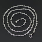Silver Helix Rope Chain – 4 mm (316L Stainless Steel)
