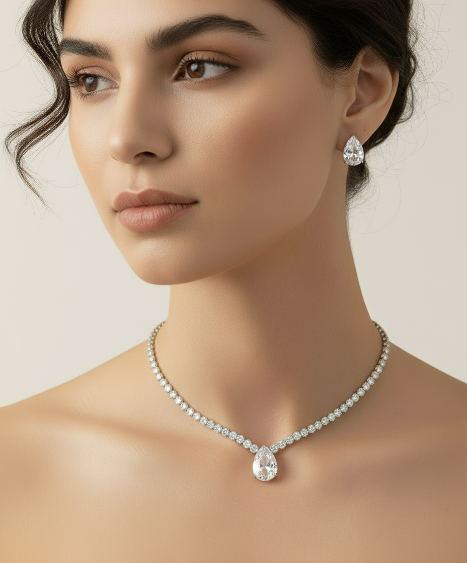 Tear-Drop Tennis Glam Set