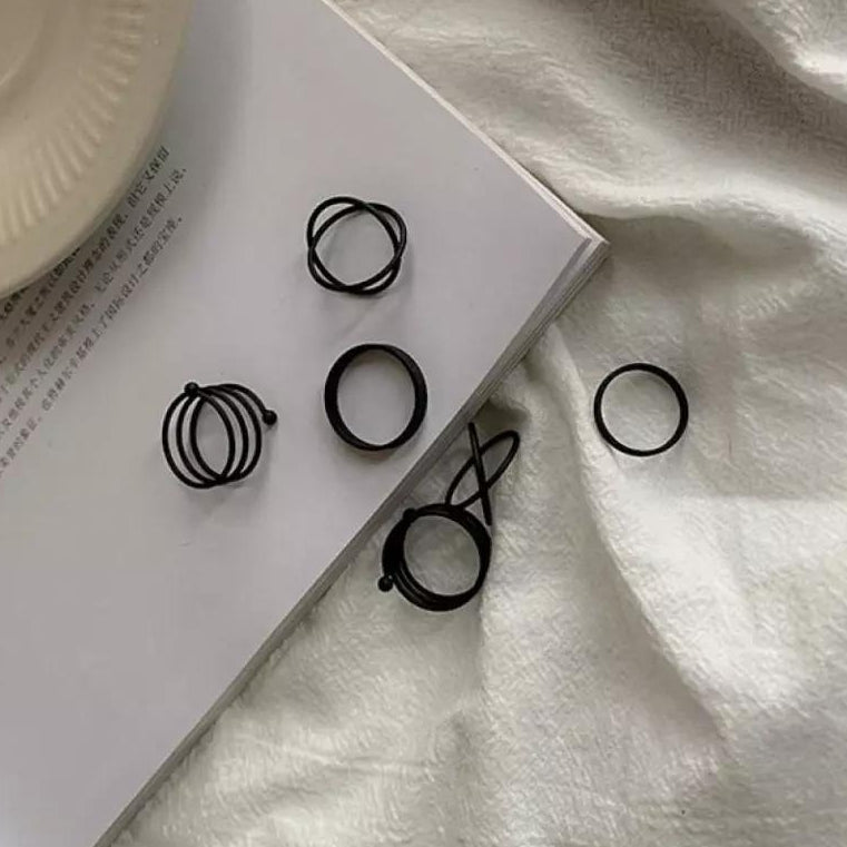 Urban Edge Rings Stack – 6 Pcs