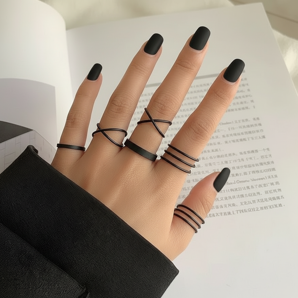 Urban Edge Rings Stack – 6 Pcs