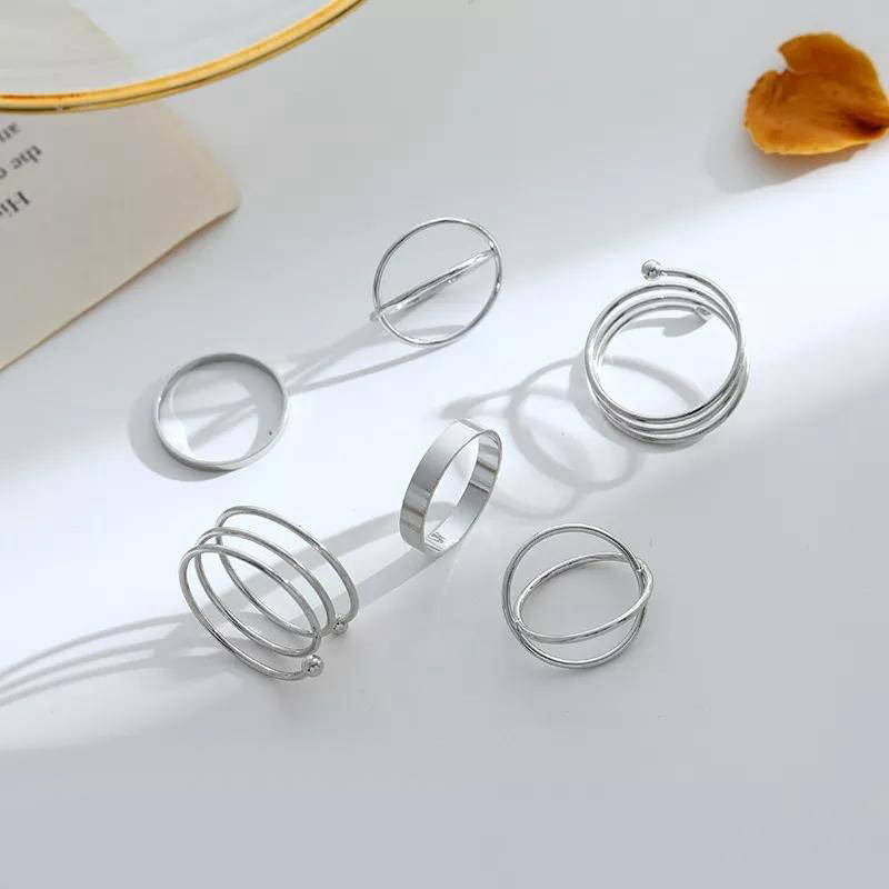Urban Edge Rings Stack – 6 Pcs