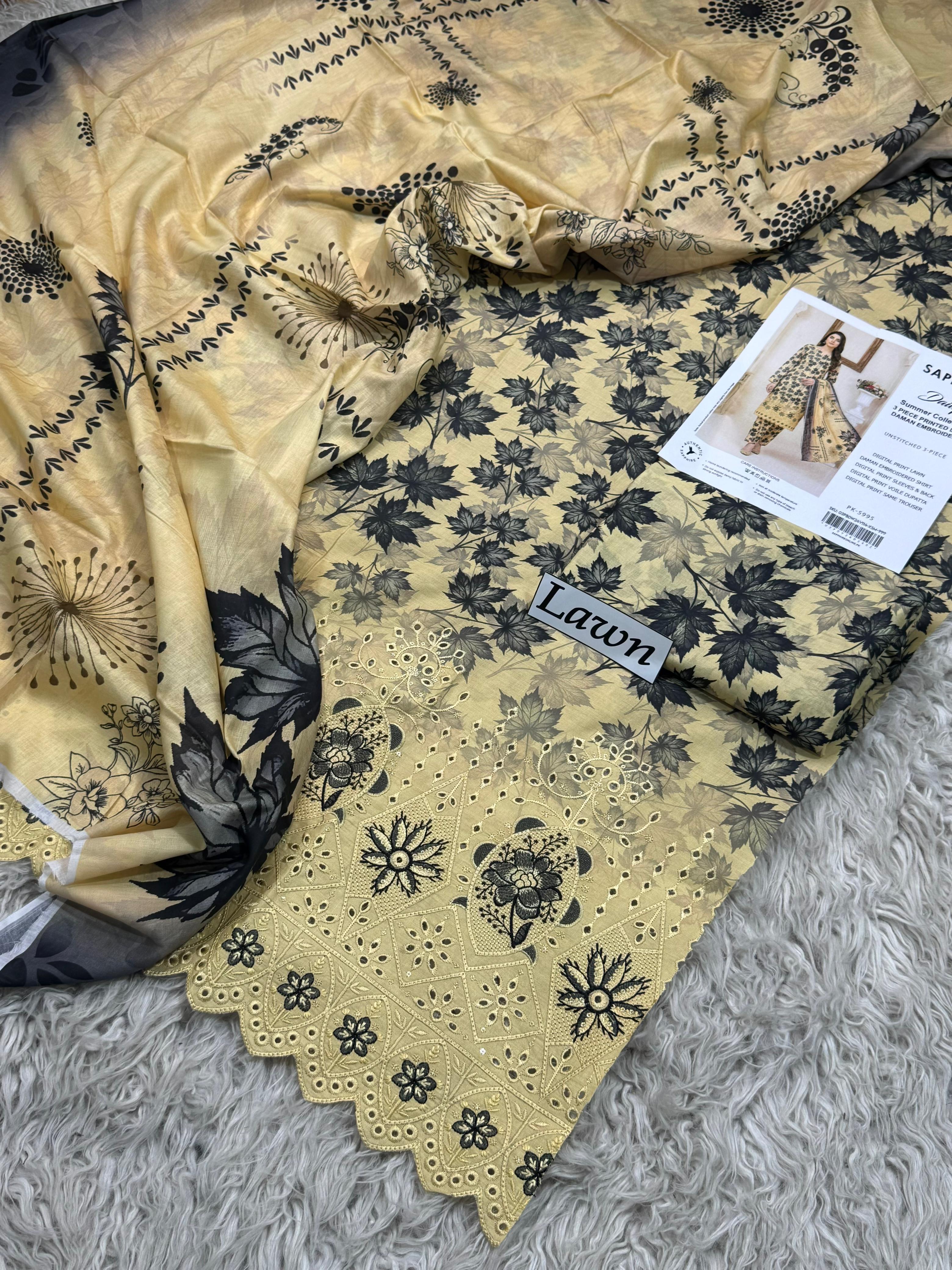 Blackleaf Lawn 3PC Unstitched Suit – Summer Festive Collection