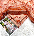 Coral Bloom Premium Lawn 3PC Unstitched Suit – Summer Collection