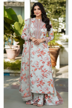 Coral Bloom Premium Lawn 3PC Unstitched Suit – Summer Collection