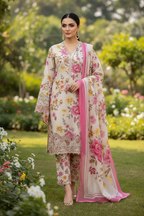 Rose Garden Premium Lawn 3PC Unstitched Suit – Summer Collection