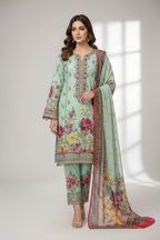 Eden Bloom Premium Lawn 3PC Unstitched Suit – Summer Collection