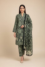 Grey Monarch Premium Lawn 3PC Unstitched Suit – Summer Collection