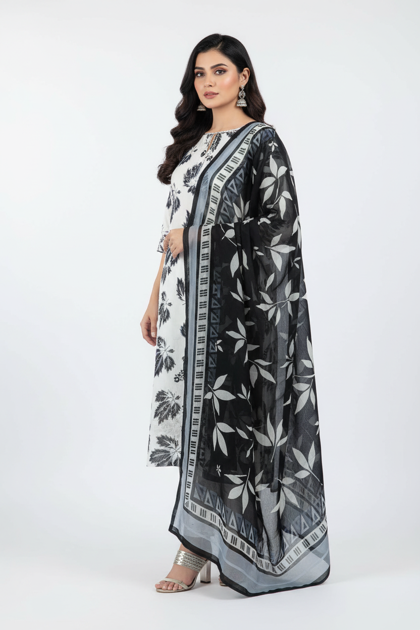 Summer Night Fall Premium Lawn 3PC Unstitched Suit – Summer Collection