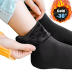 Women’s Woolen Warm Fleece Thermal Winter Socks – Cozy Quarter Length (Pair)